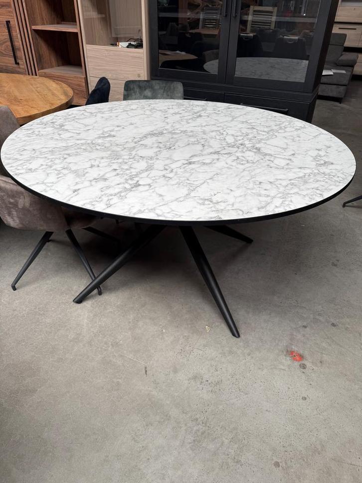 Iris eettafel, marble bianco, Huis en Inrichting, Tafels | Eettafels, Nieuw, Metaal, Overige materialen