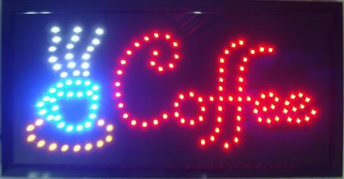 Coffee koffie lamp LED verlichting reclame bord lichtbak #F, Verzamelen, Merken en Reclamevoorwerpen, Nieuw, Verzenden