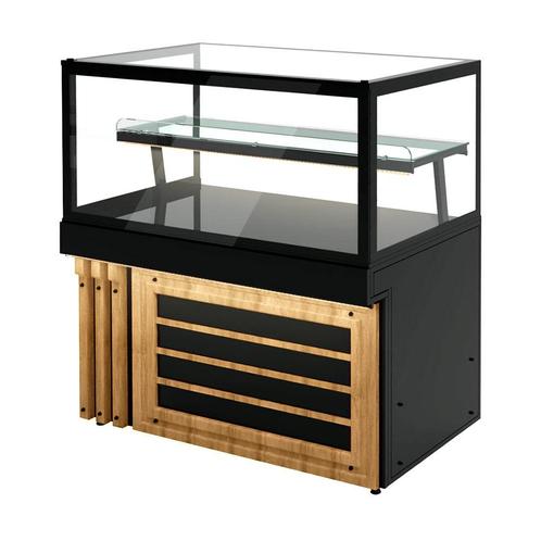 GGM Gastro | Taart toonbank TORONTO - 1500mm - Zwarte |, Zakelijke goederen, Horeca | Meubilair en Inrichting, Nieuw in verpakking