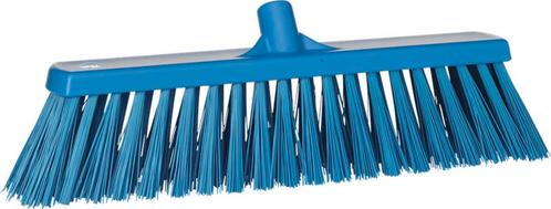 Vikan bezem 47 cm blauw harde vezel, Huis en Inrichting, Schoonmaakartikelen, Verzenden