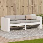 vidaXL Tuinbank 3-zits 189x60x62 cm massief grenenhout wit, Verzenden, Nieuw