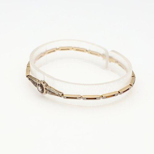 Armband - 14 karaat Geel goud Diamant (Natuurlijk), Sieraden, Tassen en Uiterlijk, Armbanden