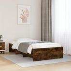 vidaXL Bedframe zonder matras hout gerookt eikenkleurig, 100 cm, Eenpersoons, Bruin, Verzenden