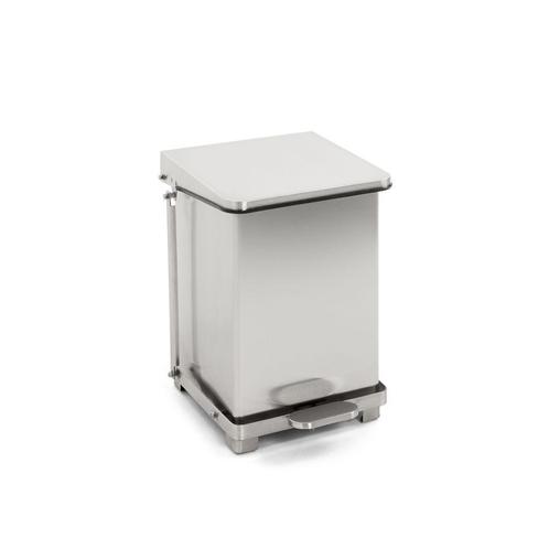 Industriële pedaalemmer 27 ltr - Mat RVS, Huis en Inrichting, Woonaccessoires | Prullenbakken, Nieuw, Verzenden