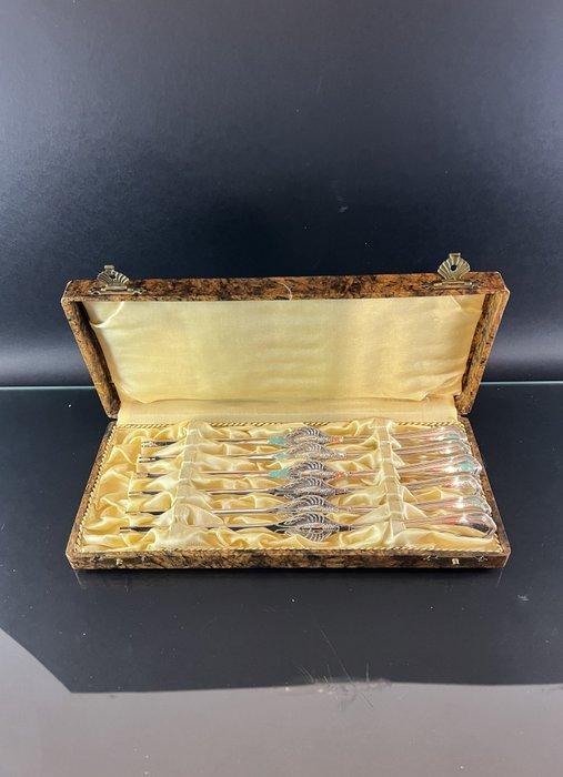 Vork (6) - Silver plate 90 - Set voor schaaldieren, Antiek en Kunst, Antiek | Meubels | Tafels