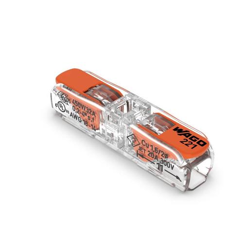 Wago verbindingsklem 1-VOUDIG 0,2-4 MM² - Doorvoerconnector, Doe-het-zelf en Verbouw, Elektra en Kabels, Overige typen, Nieuw