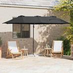 vidaXL Parasol Zwart 372 x 198 x 243 cm Polyester en, Verzenden, Nieuw, 1 tot 2 meter