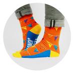 Grappige Sokken 65 Jaar Vlaggetjes 1 paar, Hobby en Vrije tijd, Feestartikelen, Verzenden, Nieuw