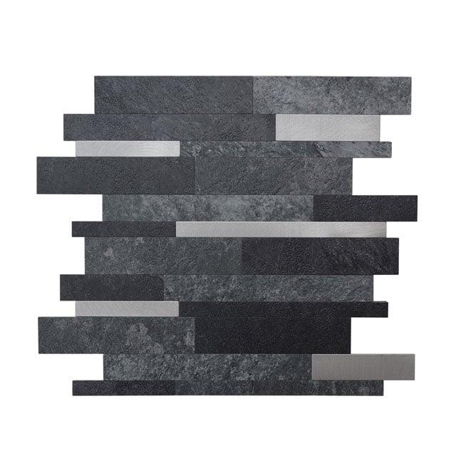 Zelfklevende Steenstrip Tegelstrook Antraciet, Doe-het-zelf en Verbouw, Tegels