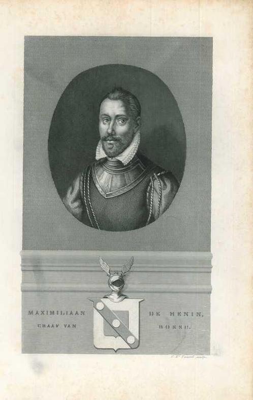 Portrait of Maximilien de Henin, 3rd Count of Bossu, Antiek en Kunst, Kunst | Etsen en Gravures