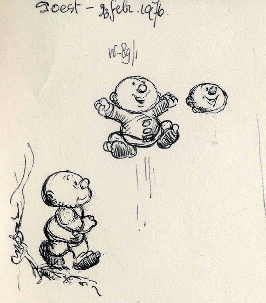 Dulieu, Jean - 1 originele pentekening - Paulus de, Boeken, Stripboeken