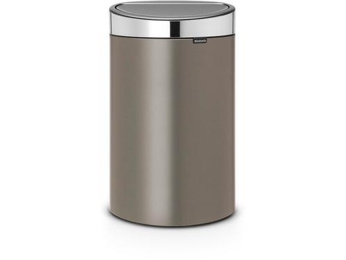 Brabantia Touch Bin Prullenbak - 40 liter - Platinum/Matt, Huis en Inrichting, Woonaccessoires | Overige, Zo goed als nieuw, Verzenden