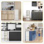 Prullenbak 2 vakken - Afvalemmer 30 Liter-Metaal-33x25x93cm, Ophalen, 50 tot 75 cm, Nieuw, 20 tot 30 liter