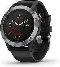 Garmin Fenix 6 47 mm zilver met een zwarte siliconen, Telecommunicatie, Mobiele telefoons | Toebehoren en Onderdelen, Zo goed als nieuw