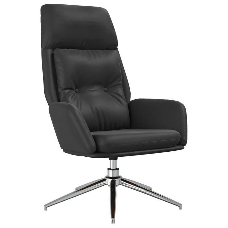 Zwarte Lederen Relaxstoel - Tweedekansje - OP = OP!, Huis en Inrichting, Stoelen, Zwart, Nieuw, Ophalen of Verzenden