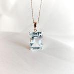 Hanger - 14 karaat Geel goud - 6.44ct. tw. Aquamarijn -, Sieraden, Tassen en Uiterlijk, Antieke sieraden