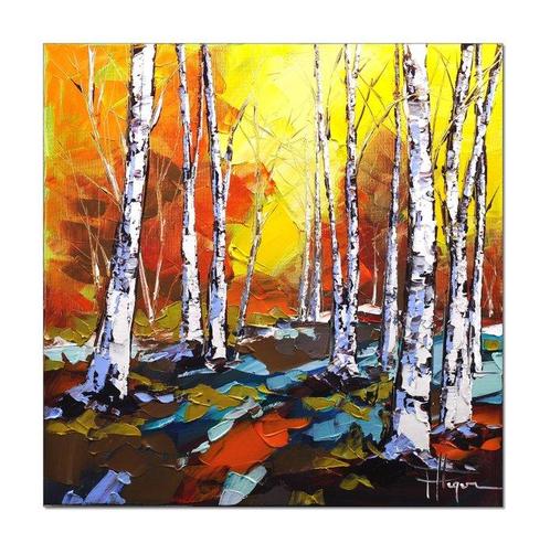Olivier Pfleger - Mandrafina  La forêt de bouleaux, Antiek en Kunst, Kunst | Schilderijen | Modern