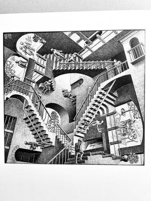 M C Escher - Relativity (1953), Antiek en Kunst, Antiek | Glas en Kristal