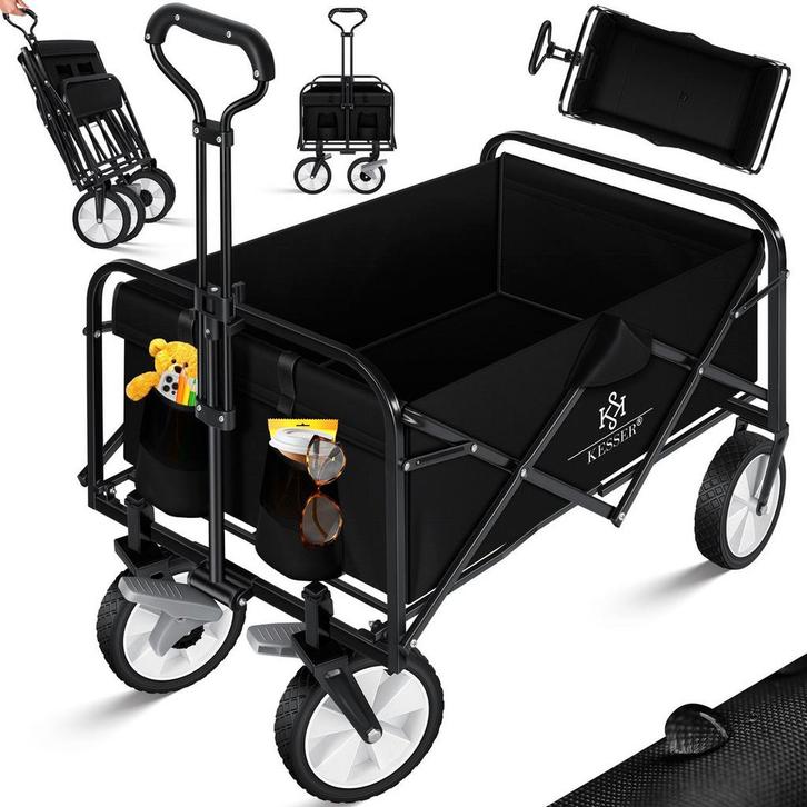 KESSER® Bolderkar - Opvouwbaar - Bolderwagen  - Zwart, Tuin en Terras, Bergingen en Tuinkasten, Nieuw, Verzenden