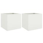 Stalen Plantenbakken (2st) | Tweedekansje | OP = OP, Minder dan 60 cm, Vierkant, Nieuw, Ophalen of Verzenden