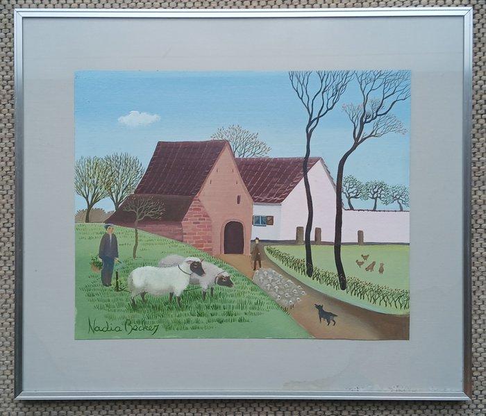 Nadia Becker (1939) - Vlaamse idylle - omgeving van Lasne en, Antiek en Kunst, Kunst | Schilderijen | Klassiek
