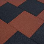 vidaXL Valtegel 6 st 50x50x3 cm rubber rood, Verzenden, Nieuw