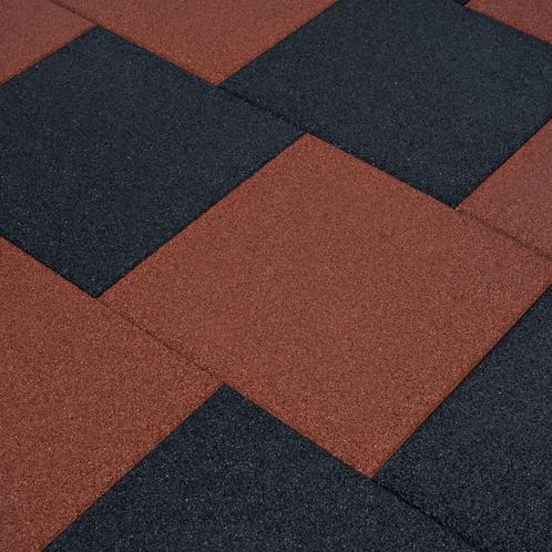 vidaXL Valtegel 6 st 50x50x3 cm rubber rood, Doe-het-zelf en Verbouw, Vloerdelen en Plavuizen, Nieuw, Verzenden