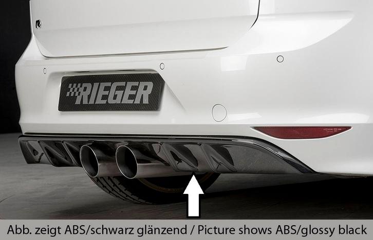 Rieger diffuser | VW Golf 7 VII R 2013-2017 | ABS | Dubbele, Auto-onderdelen, Carrosserie en Plaatwerk, Nieuw, Volkswagen, Verzenden