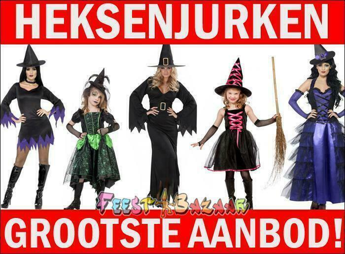 Heksenjurk Heksenpak Heksenkostuum Jurk Heks Kind Vrouw, Hobby en Vrije tijd, Kostuums, Theaterbenodigdheden en LARP, Pak of Jurk
