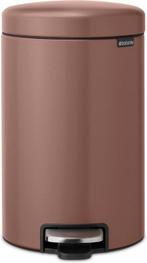 Brabantia NewIcon Prullenbak - 12 liter - Satin Taupe, Verzenden, Zo goed als nieuw