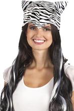 Pruik Sweet Zebra met Muts, Verzenden, Nieuw