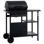 Gasbarbecue met 3-laags zijtafel zwart (Barbecue-Vuurkorf), Nieuw, Verzenden