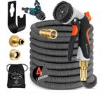 Flexibele Tuinslang - Inc. sproeikop - 22,5 meter - Antracie, Verzenden, Nieuw