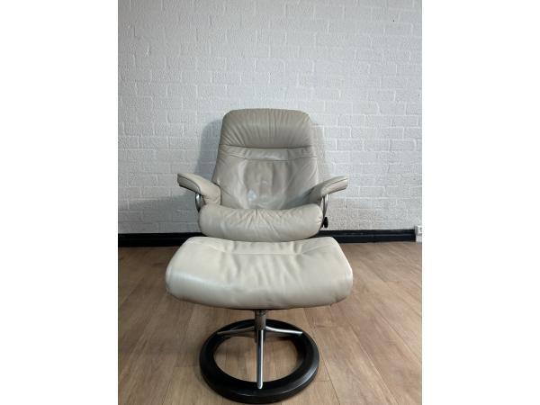 Veiling - Stressless Desginer Ekornes Relaxfauteuil + Voeten, Huis en Inrichting, Fauteuils