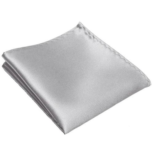 Fako Fashion® - Pochette - Pochet - Satijn - 22x22cm - Grijs, Kleding | Heren, Stropdassen, Verzenden