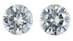 2 pcs Diamant  (Natuurlijk)  - 1.60 ct - Rond - D, Nieuw