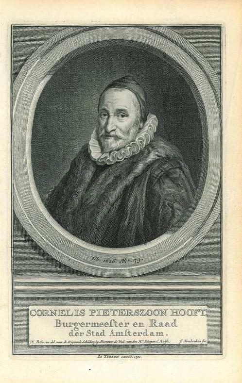 Portrait of Cornelis Pietersz. Hooft, Antiek en Kunst, Kunst | Etsen en Gravures