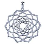Zilveren Lotus ketting hanger - opengewerkt, Verzenden, Nieuw