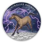 Australië. 1 Dollar 2024 1 oz Brumby Coloured Silver Rare, Postzegels en Munten, Edelmetalen en Baren