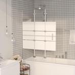 vidaXL Douchewand inklapbaar 100x140 cm ESG wit, Verzenden, Nieuw
