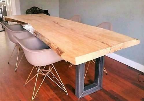 eiken boomstam tafel boom tafels gratis bezorgd, Huis en Inrichting, Tafelonderdelen, 50 tot 100 cm, 150 tot 200 cm, Rechthoekig