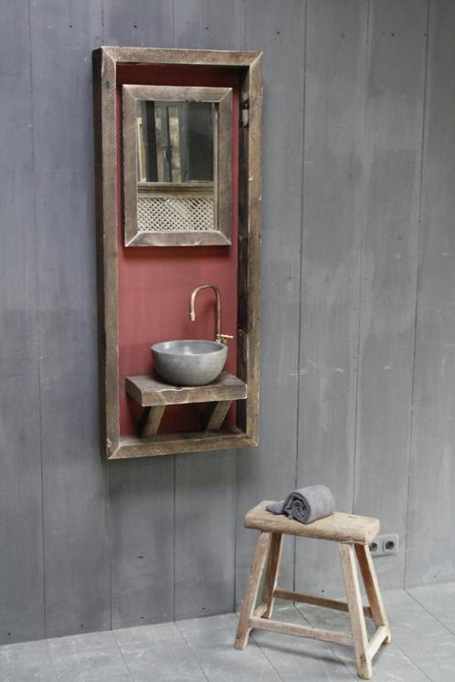 Fonteinset Wabi-Sabi Wagondelen - Sorteer Maat, Huis en Inrichting, Badkamer | Badkamermeubels, Nieuw, Verzenden