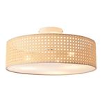 Design plafondlamp Ascot 3xE27 wit en rotan look lux.pro, Verzenden, Nieuw