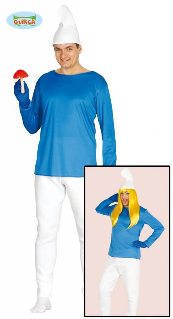Smurf Kostuum Blauw, Kleding | Dames, Carnavalskleding en Feestkleding, Nieuw, Ophalen of Verzenden