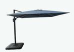 Zweefparasol Small Roma 3x3m + voet - antraciet (Parasols), Verzenden, Nieuw, Zweefparasol