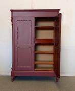 Antieke meidenkast kledingkast biedermeier demontabel Merlot, Ophalen of Verzenden
