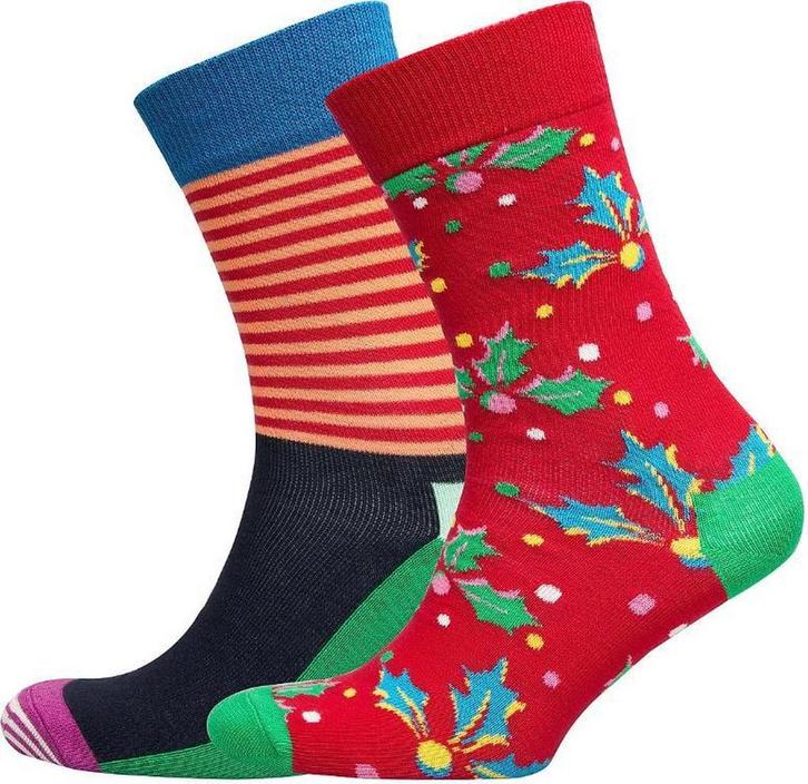 Happy Socks - 41/46 - Christmas Cracker Holly Giftbox -, Kleding | Dames, Sokken en Kousen, Verzenden