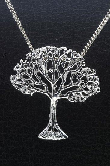 Zilveren Levensboom vrijstaand ketting hanger, Sieraden, Tassen en Uiterlijk, Kettinghangers, Verzenden
