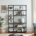 Boekenkast Rælingen open kast 180x120x32,5 cm zwart [en.casa, Huis en Inrichting, Kasten | Boekenkasten, Verzenden, Nieuw