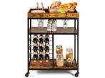 Verrijdbare Serveerwagen Multifunctionele 3-Etage Trolley, Huis en Inrichting, Verzenden, Nieuw